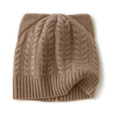 Women Cute Warm Cashmere beanie Soft Winter Cat Ear Beanie Hats